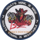 Bandits Embroidered Patch - WHAT'S MINE, IS MINE 7 WHAT'S YOURS, IS NEGOTIABLE